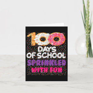 100 Days Sprinkled With Fun Doughnuts Happy 100th Card