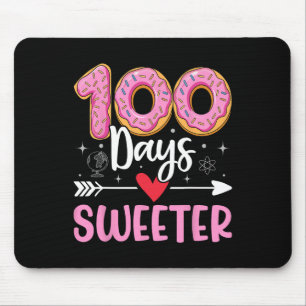 100 Days Sweeter Donut 100th Day Of School Student Mouse Pad