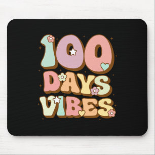 100 Days Vibes 100th Day Of School Groovy Teacher Mouse Pad