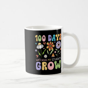 100 Days Watching My Students Grow Funny Cute Boho Coffee Mug