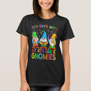 100 Days With My 4th Grade Gnomes Virtual Teachers T-Shirt