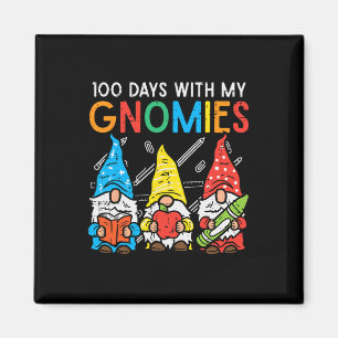 100 Days With My Gnomies Cute 100th Day School Tea Magnet