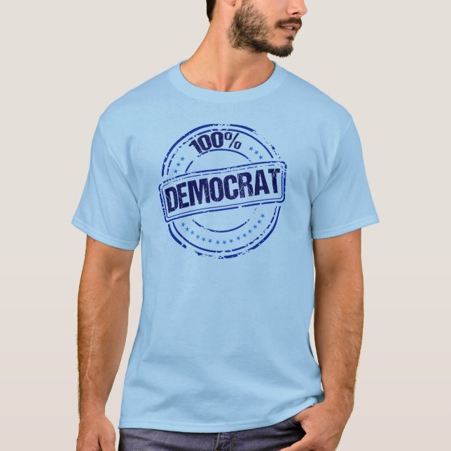 100% Democrat Proud Blue Seal T-Shirt (Front)
