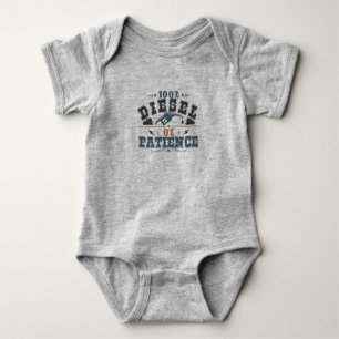100% Diesel 0% Patience Vintage Graphic Baby Bodysuit