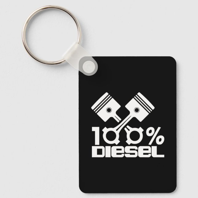 100 Diesel I Dieselholics I Trucker Keychain (Front)