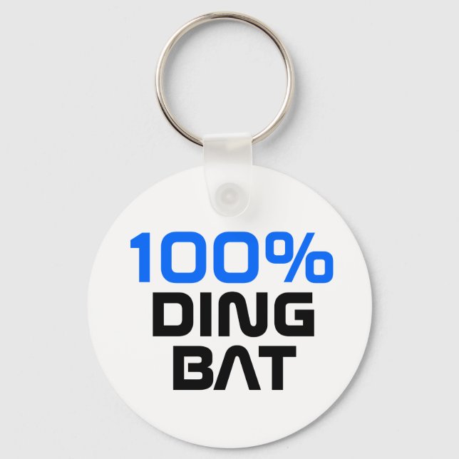 100% dingbat keychain (Front)