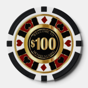 $100 Dollar Casino Poker Chip Las Vegas - Red