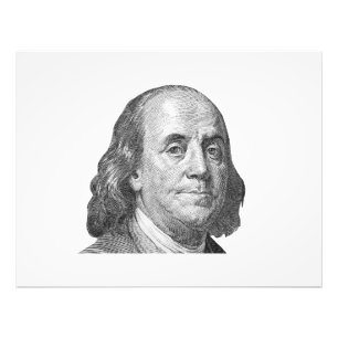 100 dollars, Benjamin Franklin Photo Print
