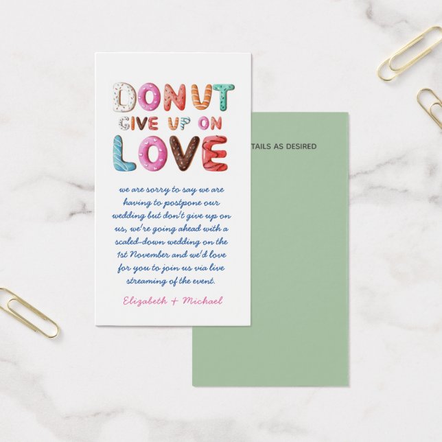 100 DONUT Give Up On Love Change of Plans Date (Office)