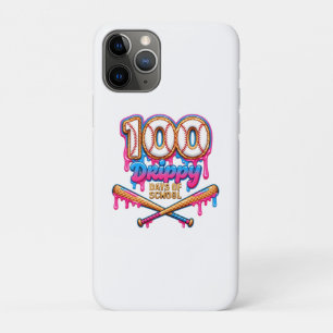 100 Drippy Days of School Baseball Boys Toddler iPhone 11 Pro Case