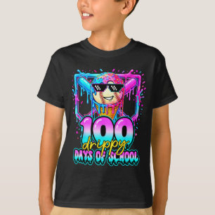 100 Drippy Days Of School Baseball Ice Cream 100th T-Shirt
