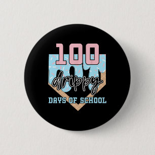 100 Drippy Days Of School Bysebyll Ice Cream 100th 2 Inch Round Button