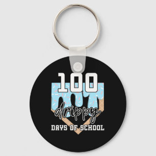 100 Drippy Days Of School Bysebyll Ice Cream 100th Keychain