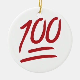 100 - Emoji Ceramic Ornament
