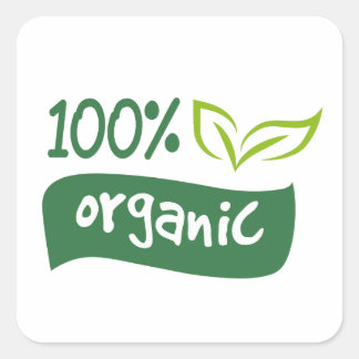 100% Étiquette de produits biologiques
