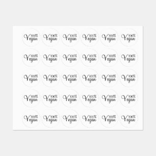 100% Étiquettes végétaliens