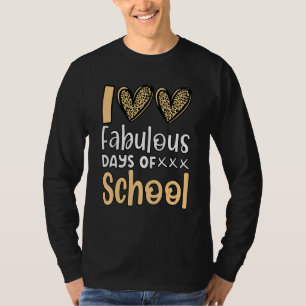 100 fabulous days of School Teachers Cute Heart Le T-Shirt