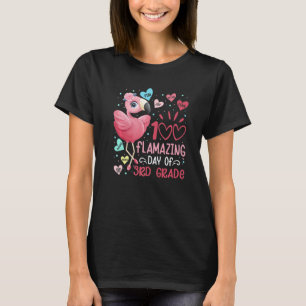 100 Flamazing Day of 3rd Grade Flamingo 100 Days S T-Shirt