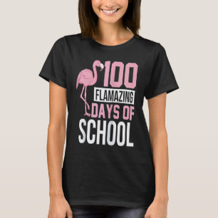 100 Flamazing Days of School Flamingo 100th Day Te T-Shirt