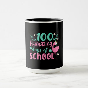100 Flamazing Days Of School Funny Flamingo Mug