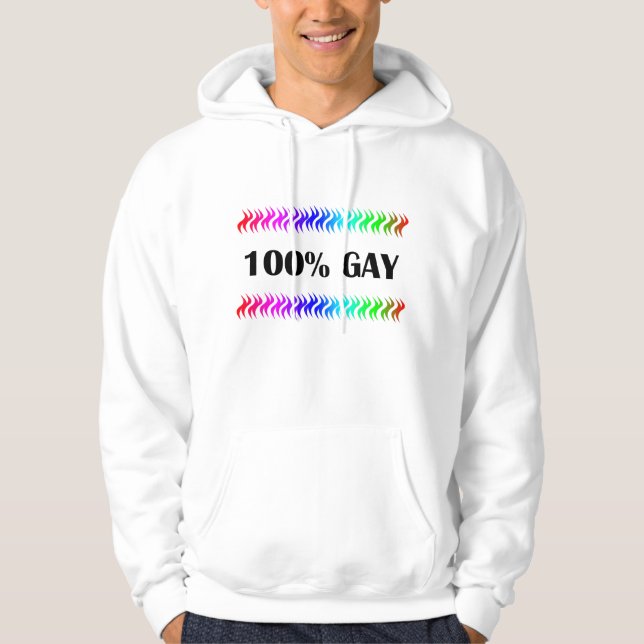 100% Gay Hoodie (Front)
