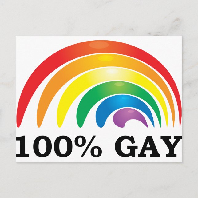 100% Gay Postcard (Front)