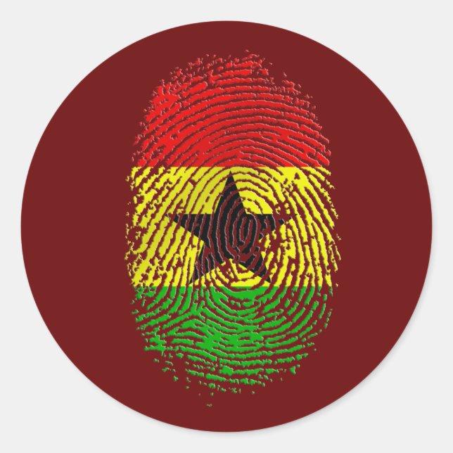 100% Ghanian Ghana DNA pride gifts Classic Round Sticker (Front)