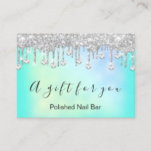 100 Gift Certificate Nais  Holograph Silver Drips