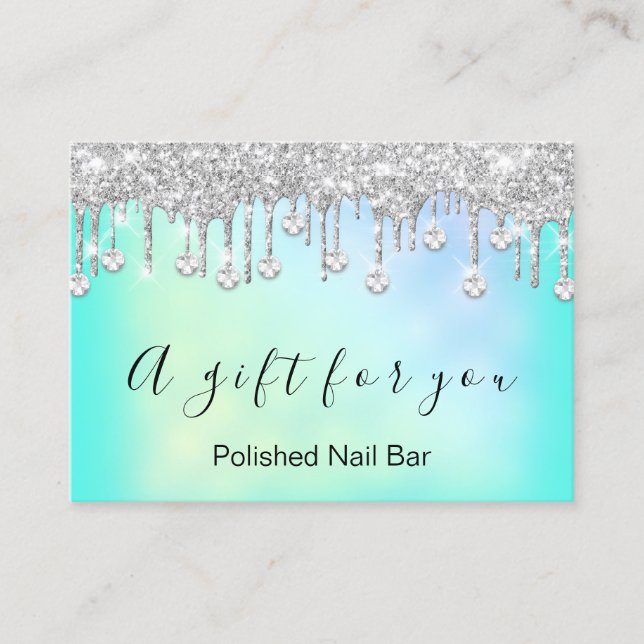 100 Gift Certificate Nais  Holograph Silver Drips (Front)