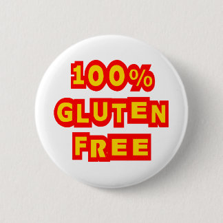 100% Gluten Free 2 Inch Round Button