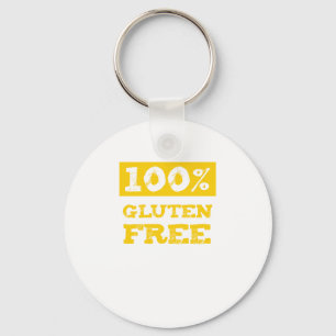 100% Gluten Free Keychain