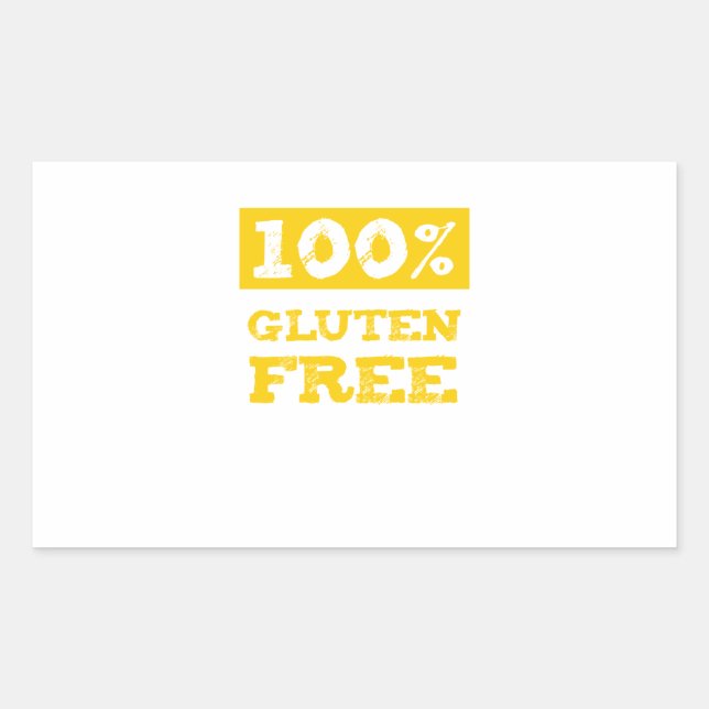 100% Gluten Free Sticker (Front)
