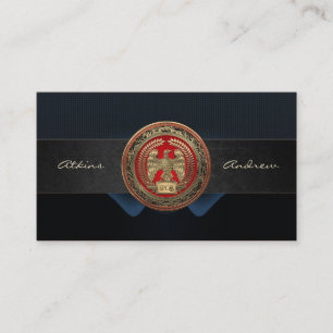 [100] Gold Roman Imperial Eagle Business Card