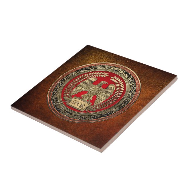 [100] Gold Roman Imperial Eagle Tile (Side)