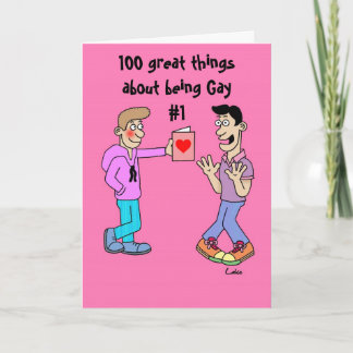100 great things about being Gay #1 Holiday Card