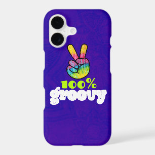 100% Groovy Rainbow Hand Peace Sign