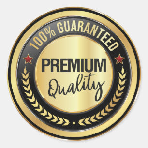 100% Guaranteed Premium Quality Classic Round Sticker