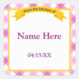 100% Homemade Food label - Pink