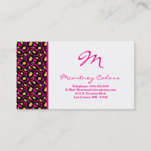 100 Hot Pink Cheetah Print Business Card