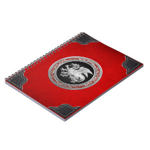 [100] Icelandic Dragon, Landvættir [Silver] Notebook