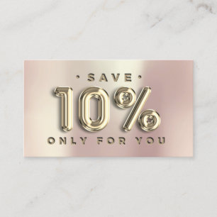 100 INSERT QRCODE 10%OFF Custom Logo Rose Gold