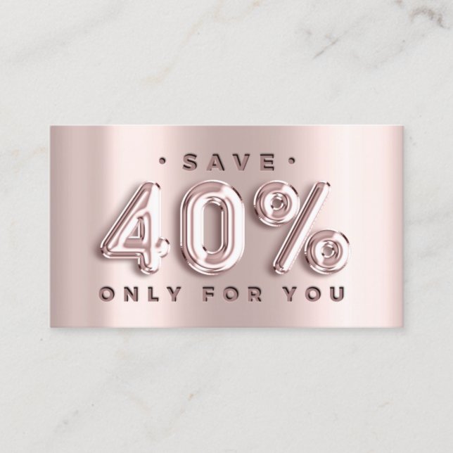 100 INSERT QRCODE 40%OFF Custom Logo Rose Blush (Front)