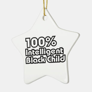 100% Intelligent Black Child Ceramic Ornament