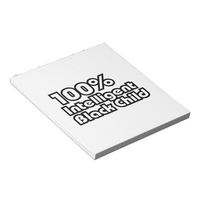 100% Intelligent Black Child Notepad (Angled)