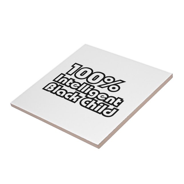 100% Intelligent Black Child Tile (Side)