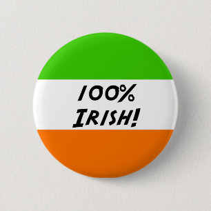 100% Irish 2 Inch Round Button