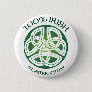 100% Irish Celtic Knot Button