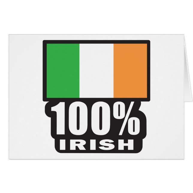 100% Irish/St. Patrick's Day (Front Horizontal)