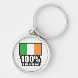 100% Irish/St. Patrick's Day Keychain