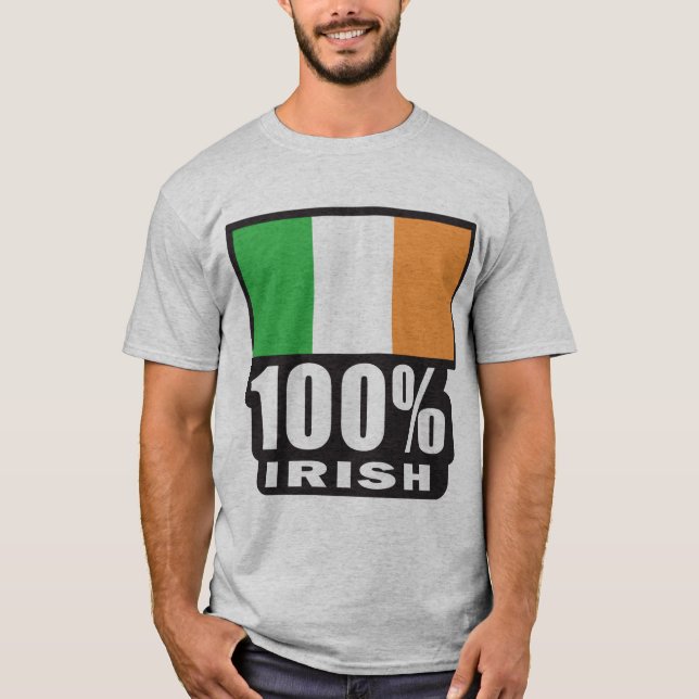 100% Irish/St. Patrick's Day T-Shirt (Front)